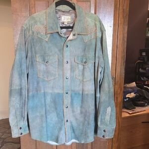 Unique Ryan Michael Jacket Distressed Leather Suede.       Sz. L